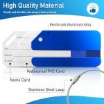 Aluminum Luggage Tags with ID Cards - 8 Pack