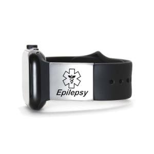 Silver Epilepsy Medical Alert Tag for Watch Band