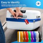 Aluminum Luggage Tags with ID Cards - 8 Pack