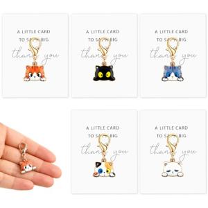 Cute Cat Keychains Party Favors - 5 Pack