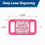 Brayhoo Personalized Silent Dog Tag for Collars