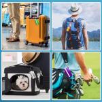 Aluminum Luggage Tags with ID Cards - 8 Pack