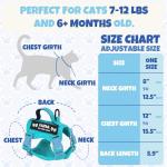 Blue Tactical Cat Harness and Leash Set