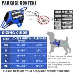 Service Dog Vest Harness with ID Tag and Patches