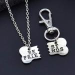 Dog Bone Necklace and Keychain Set for Pet Lovers