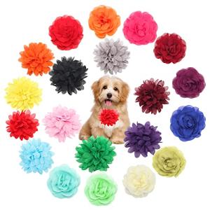 20Pcs Colorful Dog Flower Collar Accessories