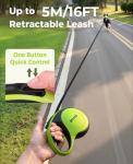 Retractable Dog Leash with Light and Soft Grip