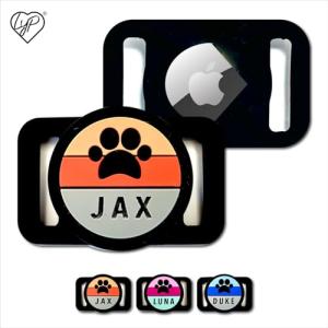 Personalized Airtag Pet ID Collar Tag - Orange Paw