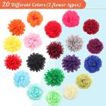 20Pcs Colorful Dog Flower Collar Accessories