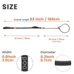 Reflective Slip Lead Leash with Double Handles