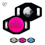 Personalized Airtag Pet ID Collar Tag - Pink
