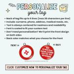 Custom Seizure Alert Dog Tag - Double-Sided ID