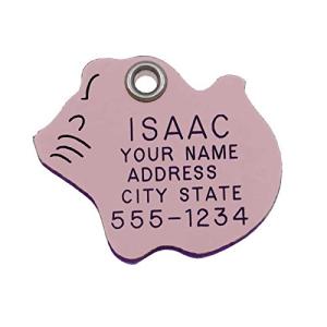 LuckyPet Pink Mouse ID Tag for Dogs and Cats