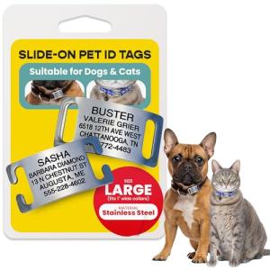 Personalized Durable Slide-On Pet ID Tags