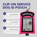 Service Dog ID Card Pouch with Zipper Pocket
