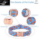 Cute Blue Basketball Print Dog Collar for Medium Dogs