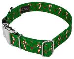 Candy Cane Christmas Dog Collar and Leash Set