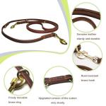 Hands-Free Multi-Function Leather Dog Leash 8ft