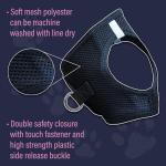 No Choke Step-In Dog Harness - Black, Large