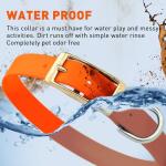 Heavy Duty Waterproof Dog Collar in Hunter Orange