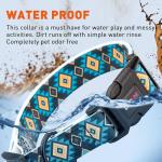 Biothane Waterproof Quick Release Dog Collar - Blue Aztec