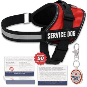 Reflective Service Dog Vest Harness Kit Bundle