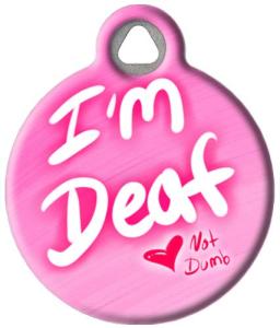 I'm Deaf Not Dumb Personalized Pet ID Tag