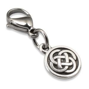 Silver Celtic Knot Charm for Pet Collars