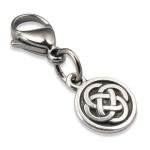 Silver Celtic Knot Charm for Pet Collars