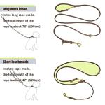 Hands-Free Multi-Function Leather Dog Leash 8ft
