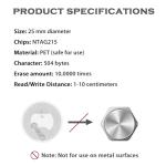 MILAKE 60 NFC Tag Stickers for Pet ID