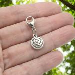 Silver Celtic Knot Charm for Pet Collars