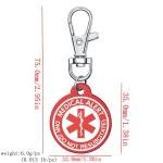 Medical Alert Keychain with Free Laser Engraving
