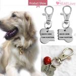 Matching Engraved Dog ID Necklace and Keychain Set
