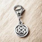 Silver Celtic Knot Charm for Pet Collars