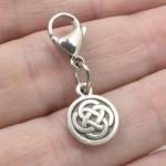 Silver Celtic Knot Charm for Pet Collars