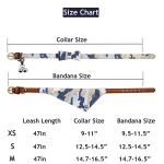 3PCS Adjustable Dog Collar and Leash Set