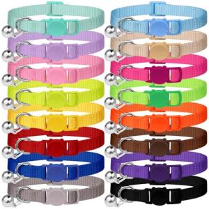 16 Pack Breakaway Cat Collars with Bells