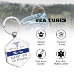 DISONCARE QR Code Medical Alert ID Tag