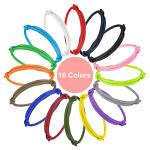 16 Pack Adjustable Puppy ID Collars - Multi-Colors