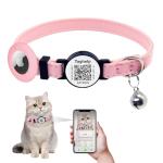 AirTag Cat Collar with Breakaway Safety - Pink
