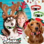 9 Pcs Adjustable Holiday Dog Collars Set