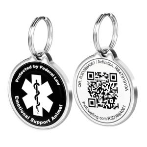 ESA Pet ID Tag with QR Code for Pets