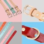 Personalized Leather Dog Collar with Engraved Tag