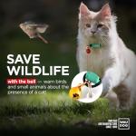 Stylish Mint Leather Cat Collar with QR ID Tag