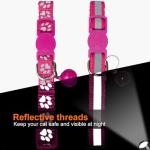 Personalized Reflective Cat Collar with Name Tag