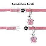 Personalized Velvet Cat Collars with ID Tags