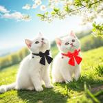 Cute Breakaway Cat Collar Bowtie Set, 2 Pack