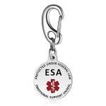 Double-Sided ESA Dog Tag with Medical Alert Symbol