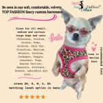 Personalized Plush Leopard Dog Harness & Leash Set